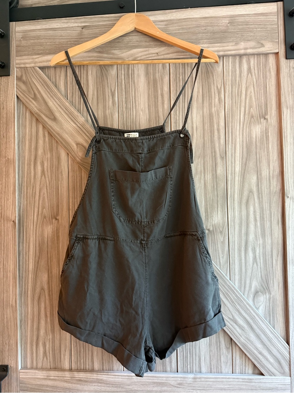 Billabong Wild Pursuit womens charcoal grey woven romper ladies S NEW